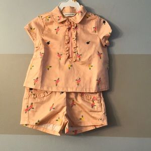 3T Janie and Jack shirt and shorts outfit